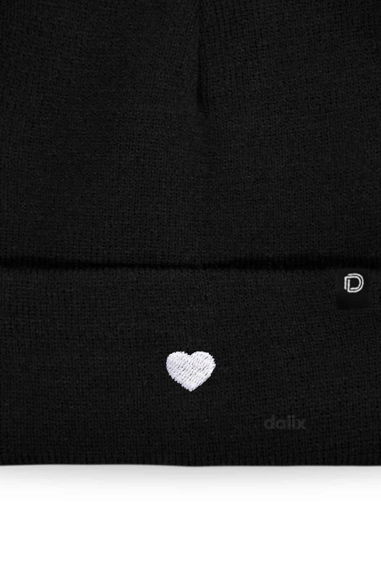 Dalix Lil Heart Beanie Cap, Alternate, color, Black
