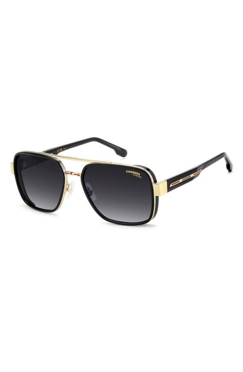Carrera Eyewear 1092/s 58mm Gradient Rectangular Sunglasses In Black