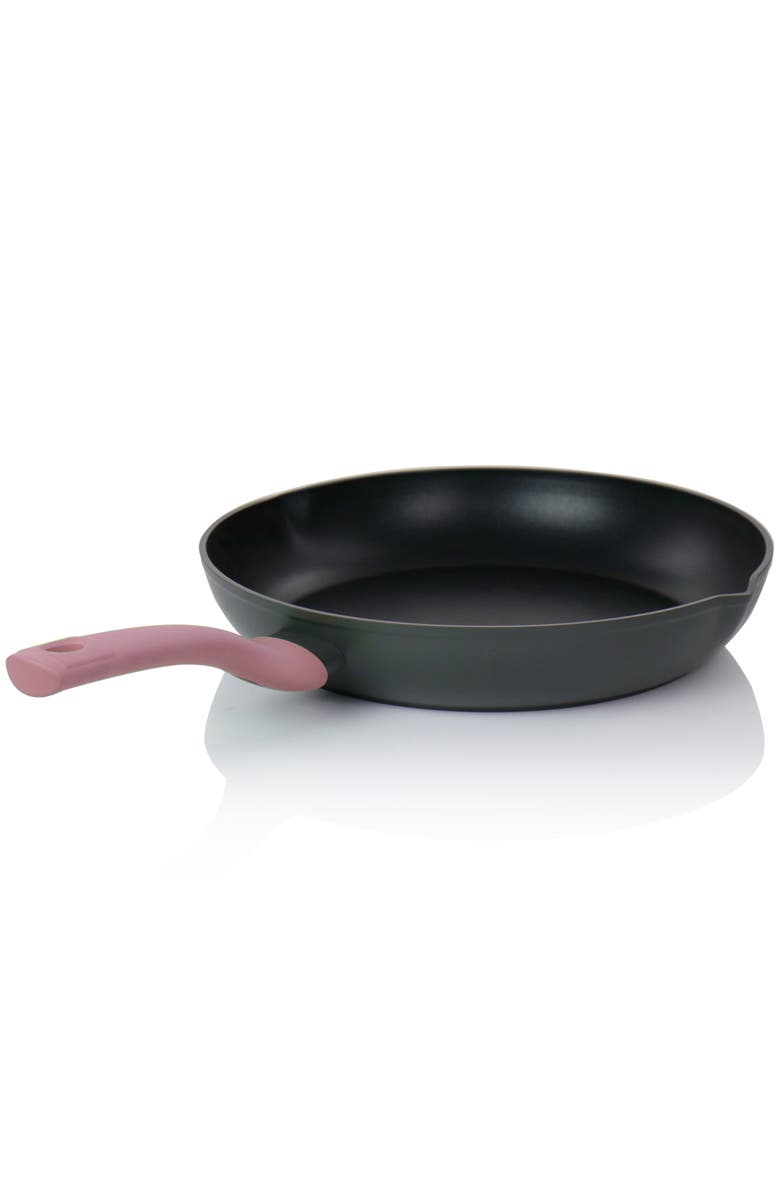 OSTER Rigby 9.5 Inch Aluminum Nonstick Frying Pan with Pouring Spouts, Alternate, color, Pink