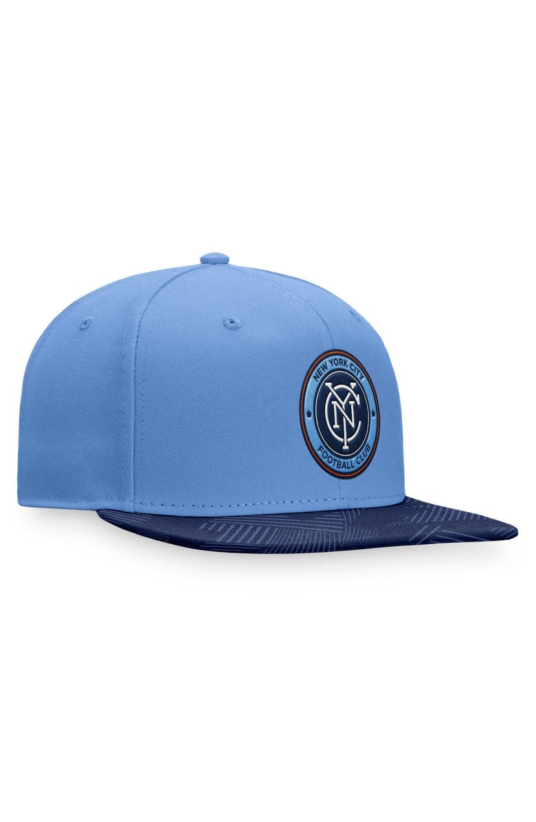 FANATICS Men's Fanatics Branded Sky Blue New York City FC Iconic Defender Snapback Hat, Alternate, color, 