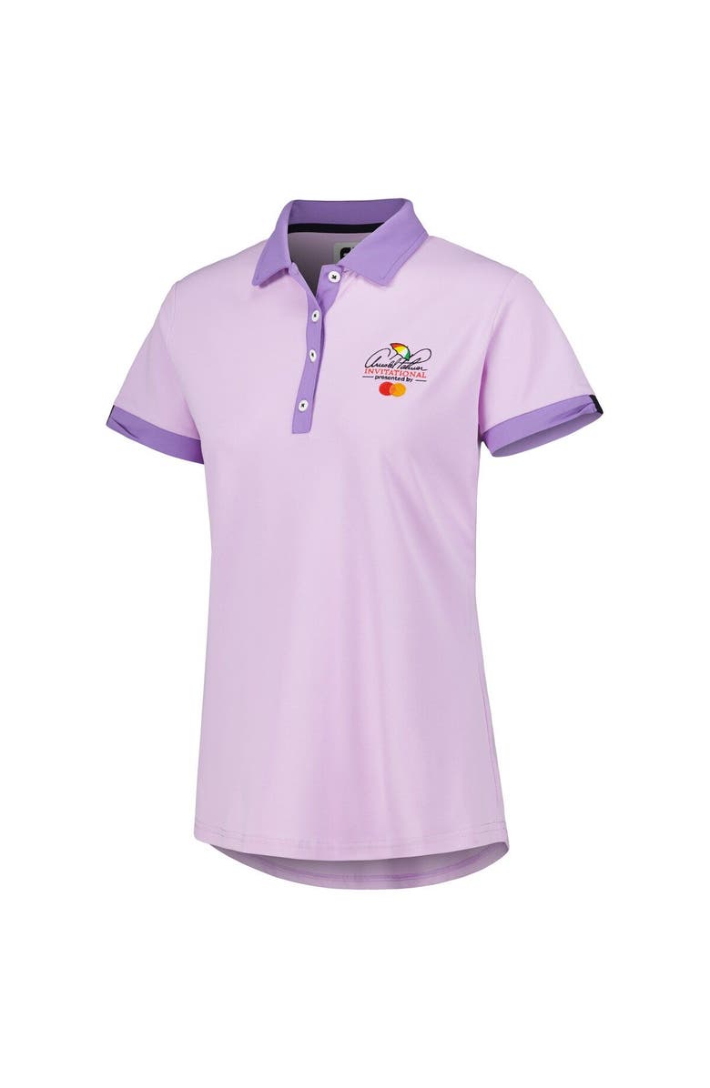 FOOTJOY Women's FootJoy Purple Arnold Palmer Invitational Color Block Polo, Alternate, color, Purple