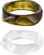 Adornia Set of 2 Acrylic Bangle Bracelets