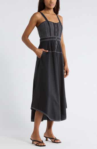 AREA STARS Devi Topstitch Midi Dress