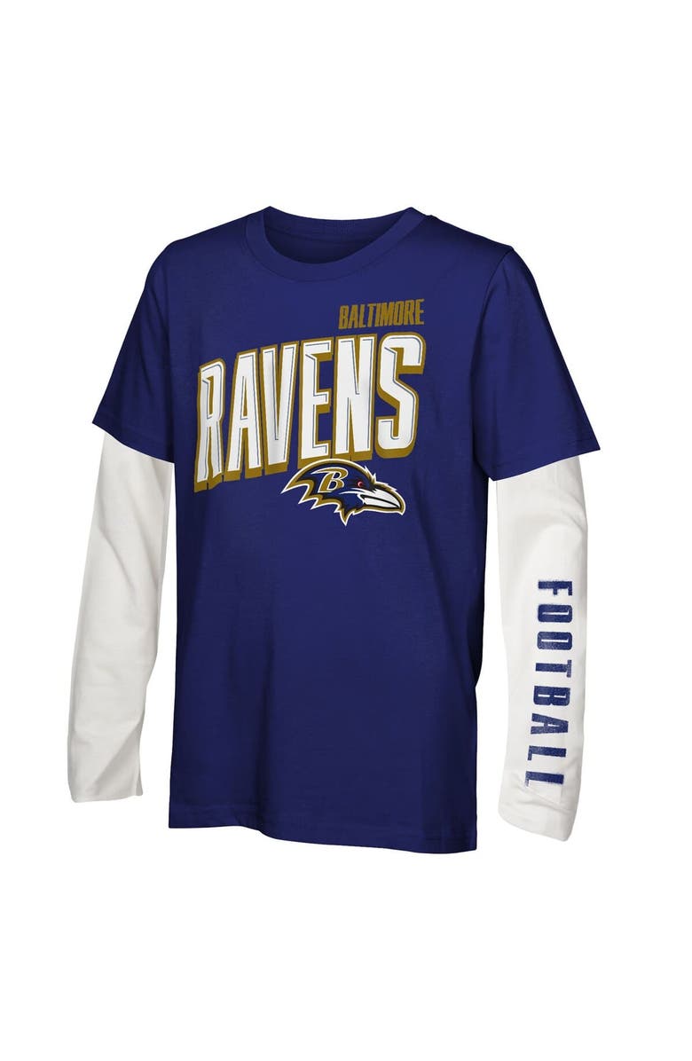 Outerstuff Youth Outerstuff Baltimore Ravens The Mix Combo T-Shirt Set, Alternate, color, Purple