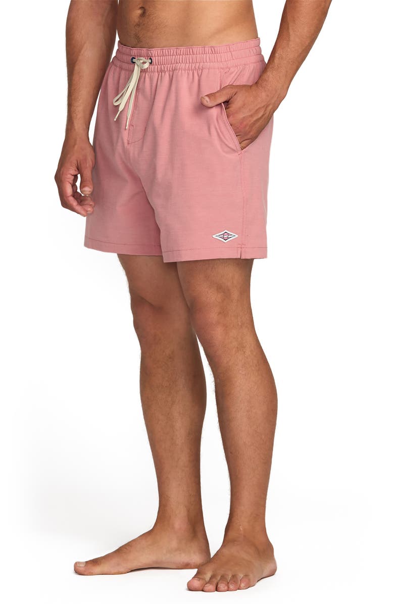 Billabong Every Other Day Layback Swim Trunks, Alternate, color, Dusty Rosednu
