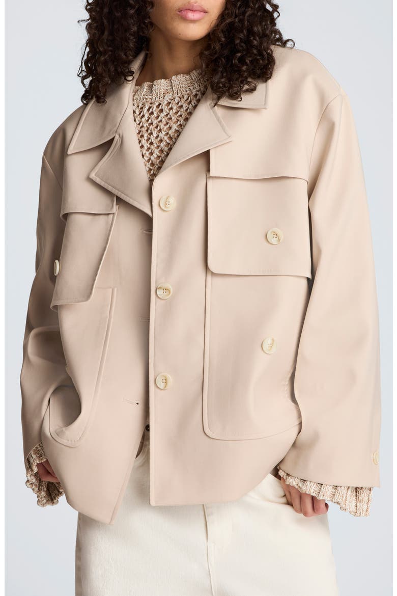 Twill Trench Jacket, Main, color, TIMELESS TAUPE