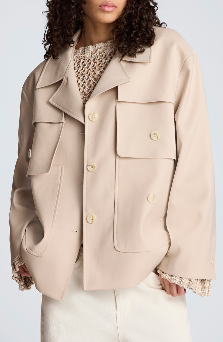 Kenneth Cole Twill Trench Jacket, Main, color, Timeless Taupe