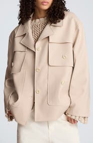 Kenneth Cole Twill Trench Jacket