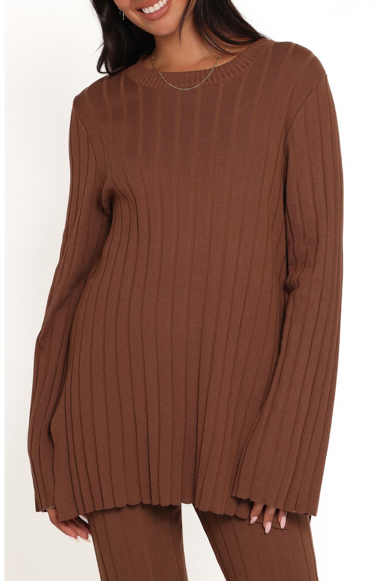 Silvie Rib Pajamas, Alternate, color, CHOCOLATE