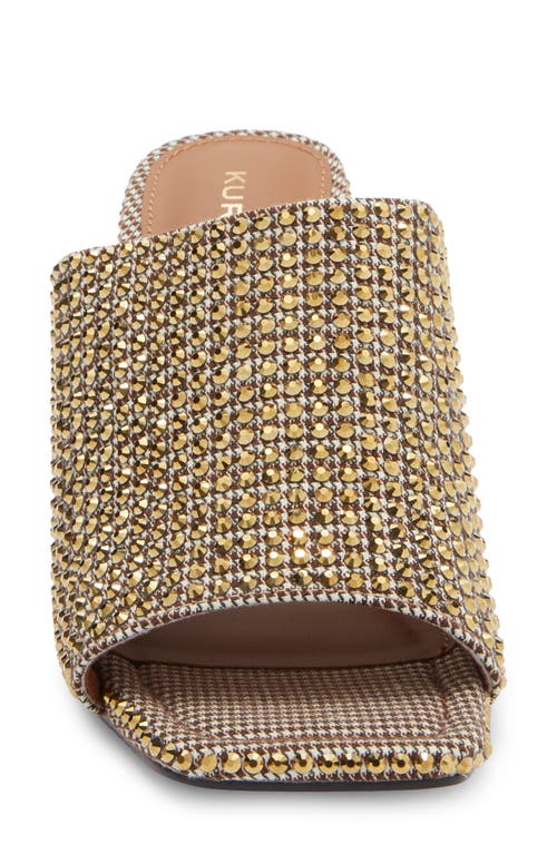 Kurt Geiger London Crystal High Mule In Beige