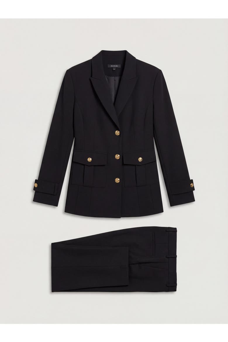 Military Single Breasted Blazer, Alternate, color, Black