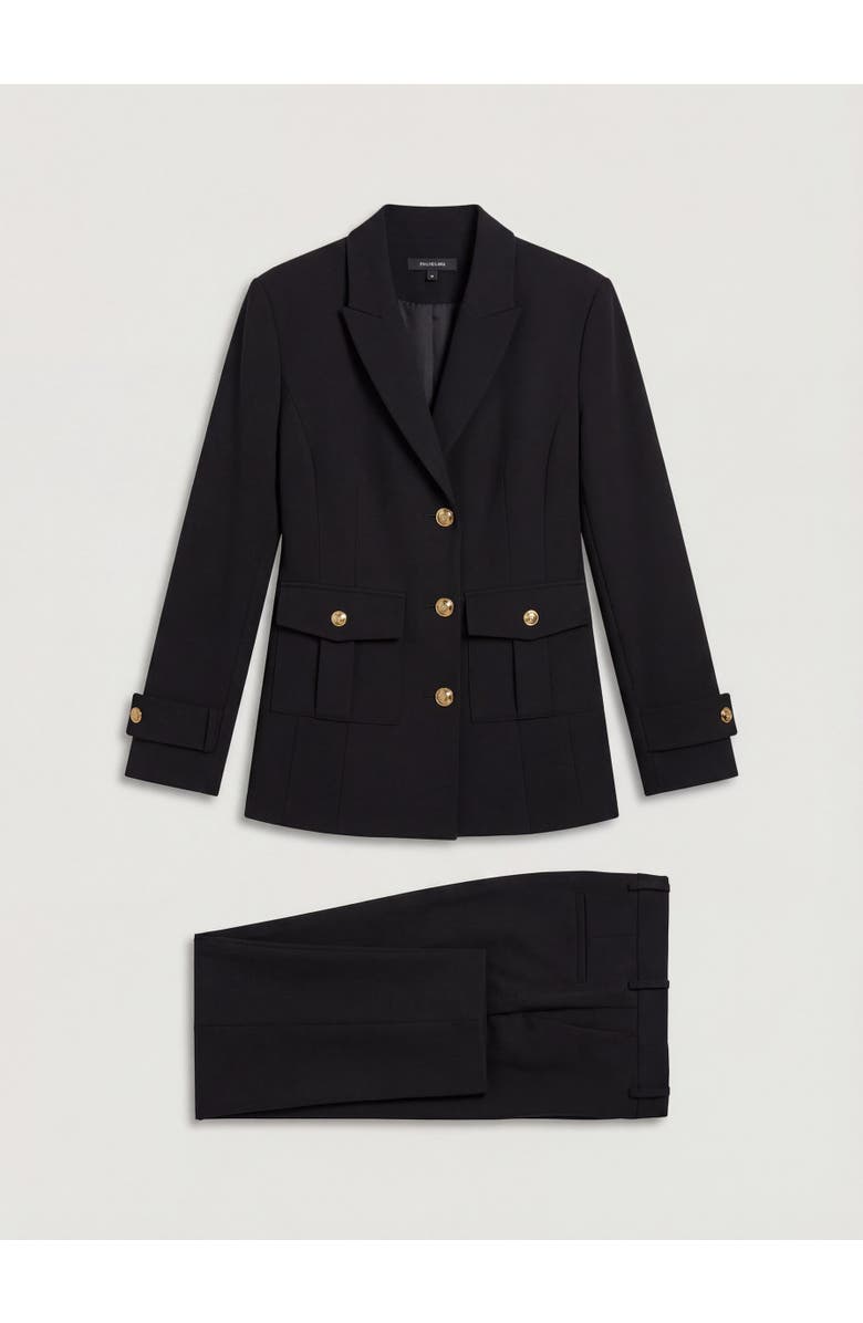 Karen Millen Military Single Breasted Blazer, Alternate, color, Black