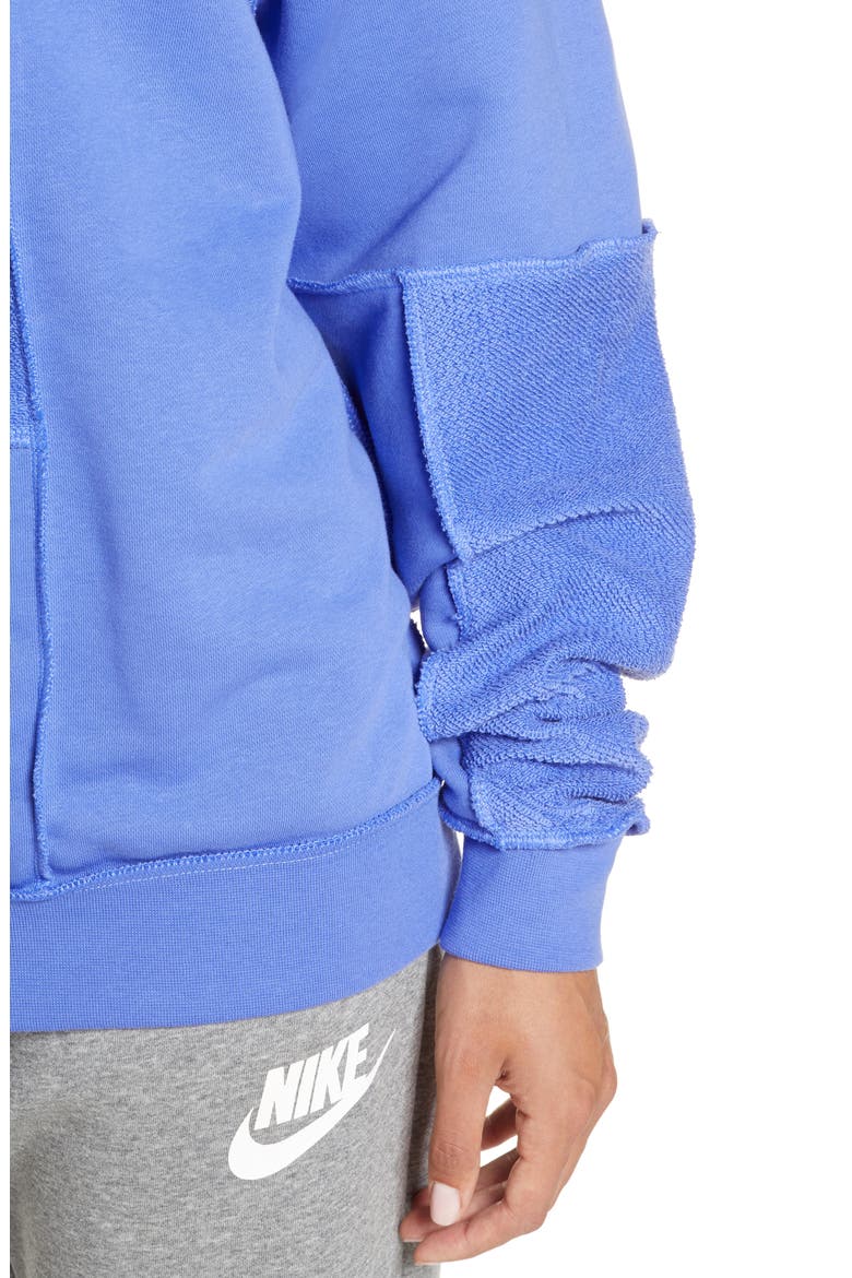 Icon Clash Crewneck Sweatshirt, Alternate, color, SAPPHIRE