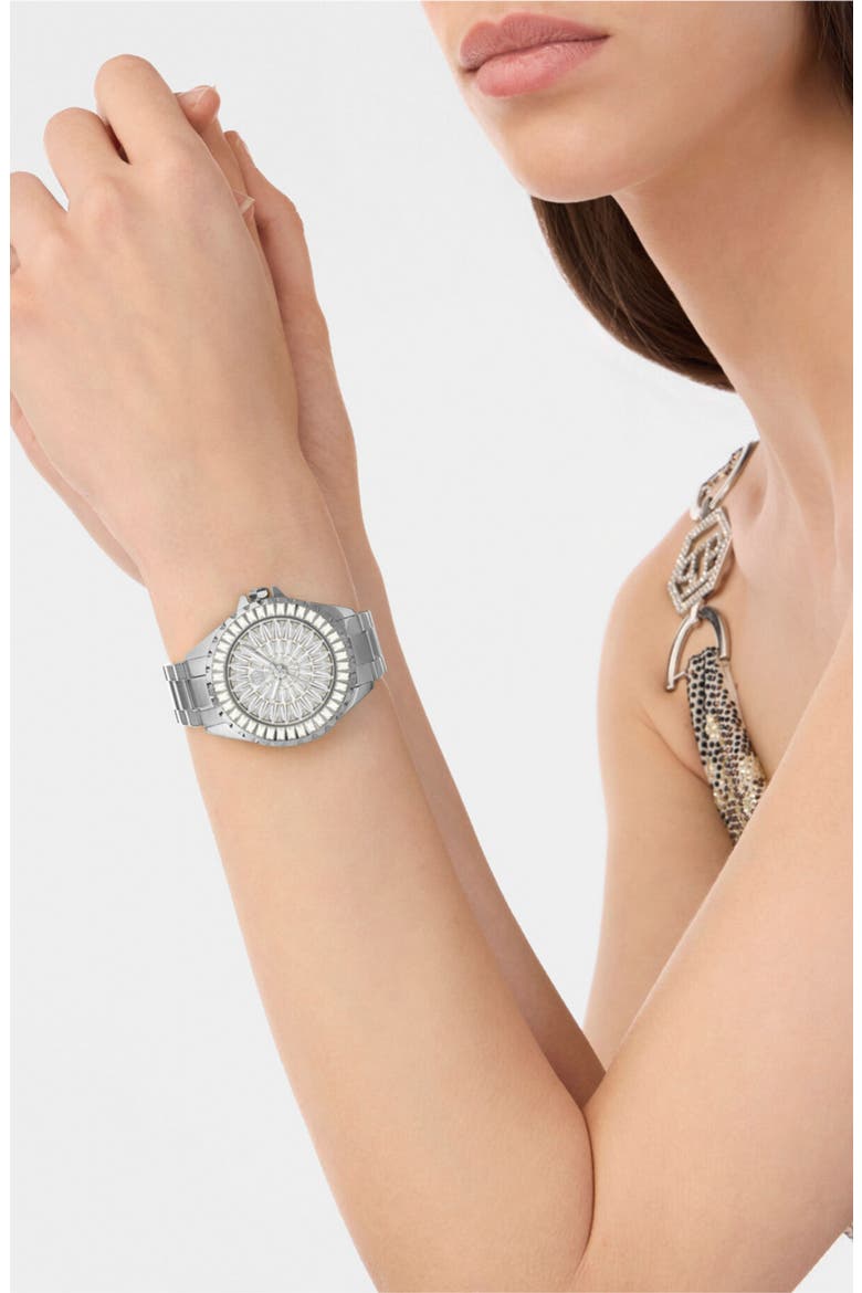 Plein Heaven Bracelet Watch, 34mm, Alternate, color, STAINLESS STEEL