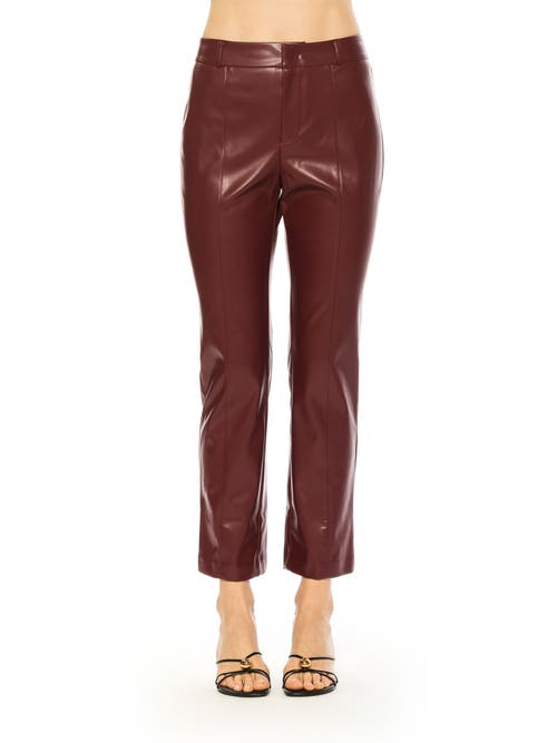 Alexia Admor Lior Vegan Leather Pants In Brown