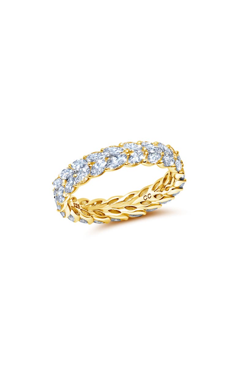 Crislu Marquis Cubic Zirconia Eternity Ring, Main, color, 