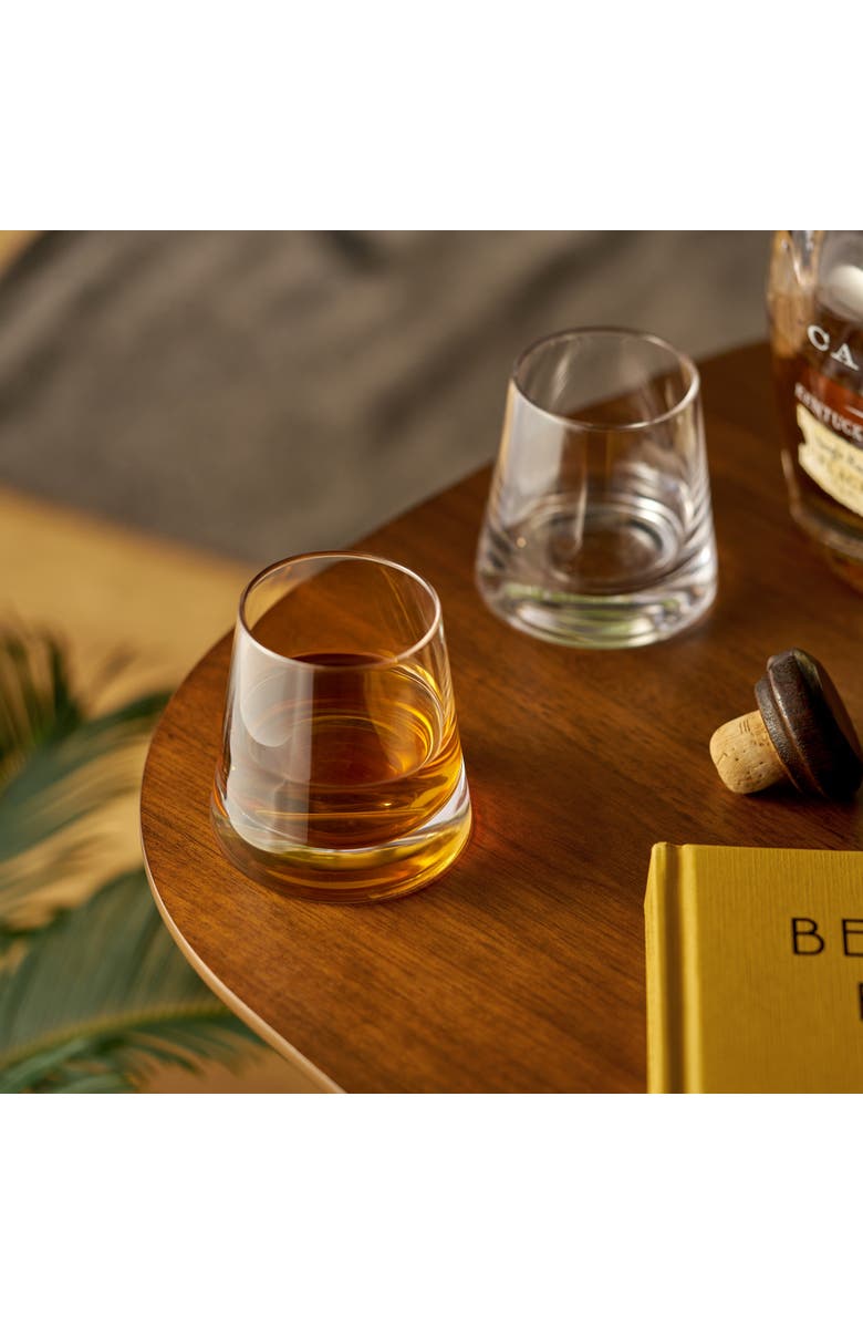 Viski Burke Crystal Whiskey Glasses Set of 2, Alternate, color, Clear