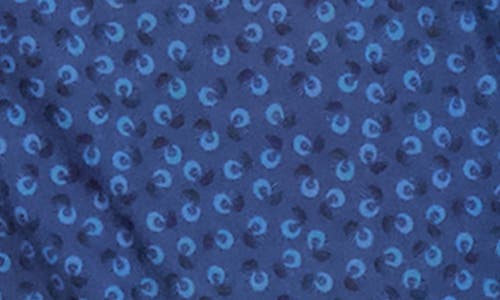 Ben Sherman Shadow Geo Print Stretch Tech Polo In Blue