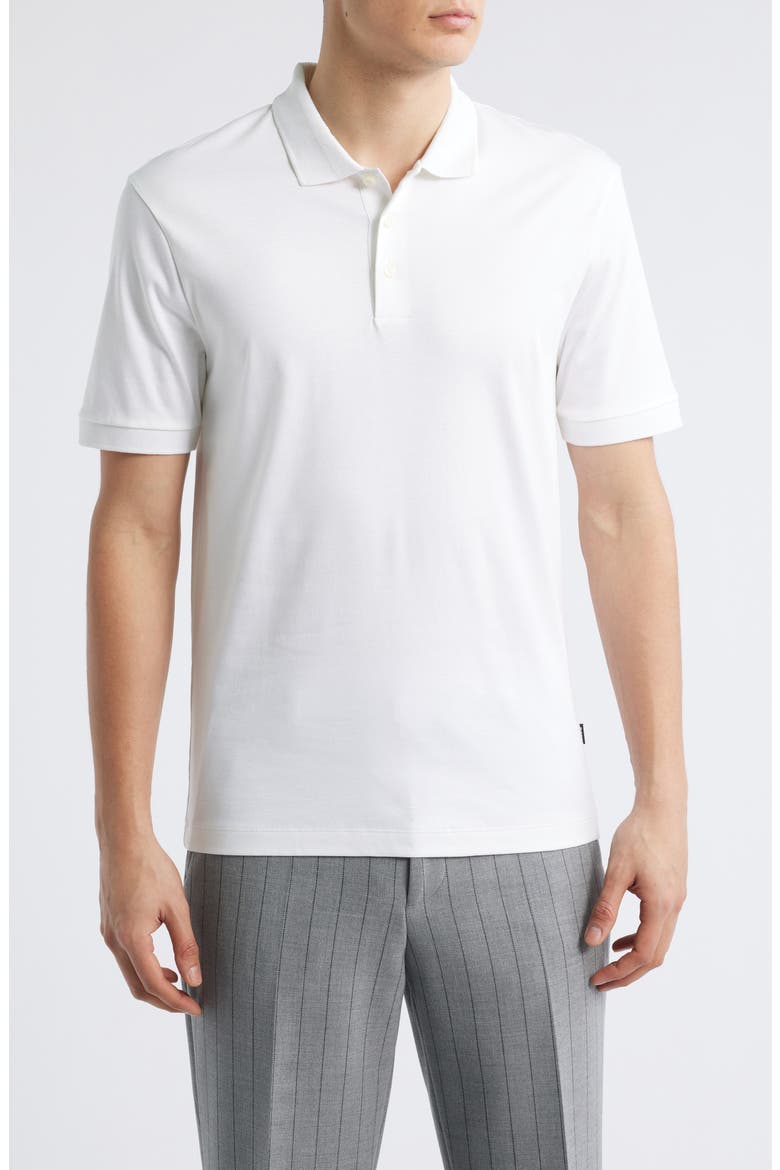 Phillipson Mercerized Cotton Polo, Main, color, WHITE