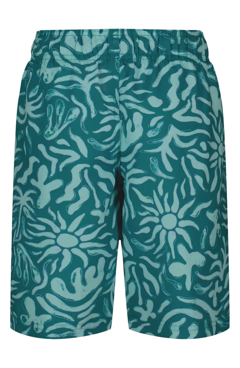 Under Armour Kids' Etching Volley Swim Shorts, Alternate, color, Coastal Teal