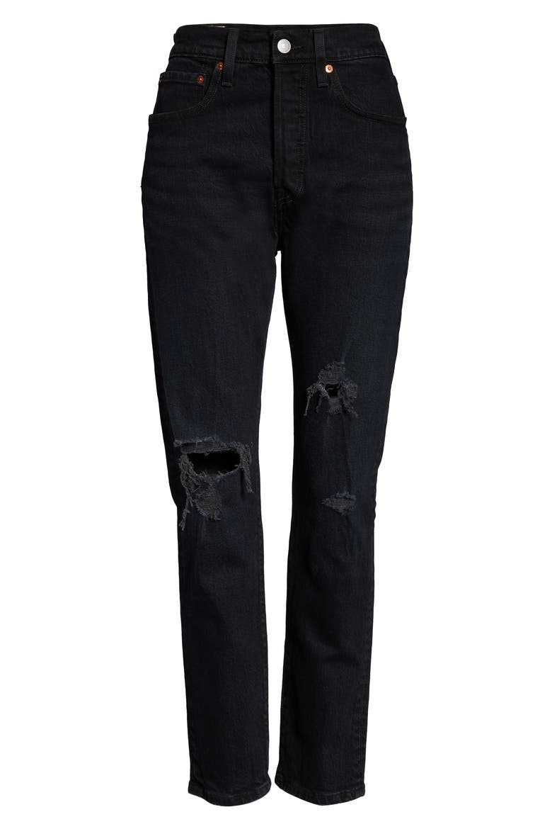 Levi's® 501® Ripped High Waist Ankle Skinny Jeans, Alternate, color, WILD BUNCH