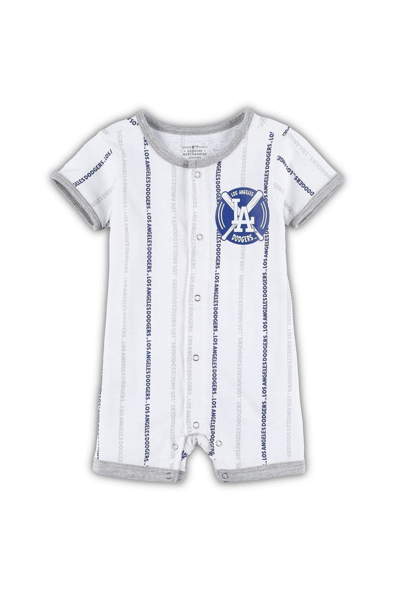 Infant White Los Angeles Dodgers Ball Hitter Coverall, Main, color, White