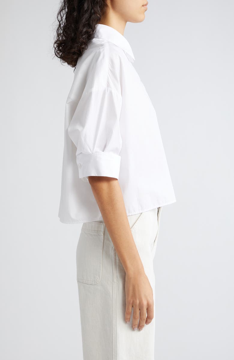 TWP Next Ex Crop Button-Up Shirt, Alternate, color, White