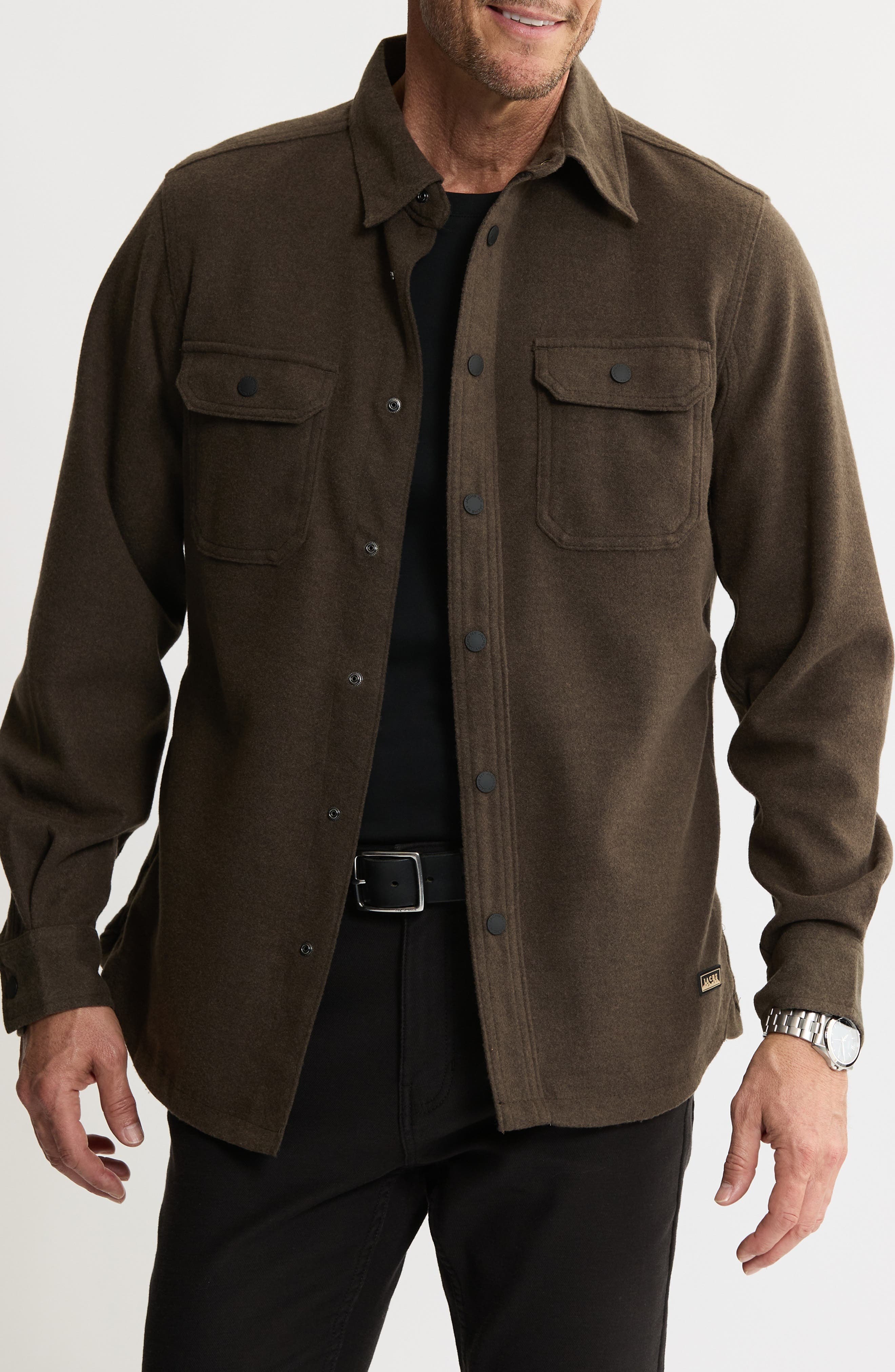 JACHS Brushed Button Front Jacket