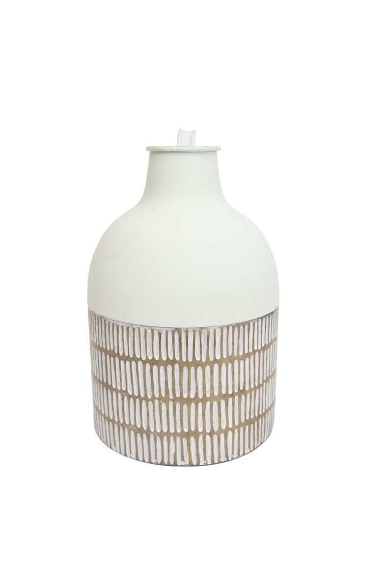 Foreside Home and Garden Jug Brass Metal Vase, Alternate, color, Brown