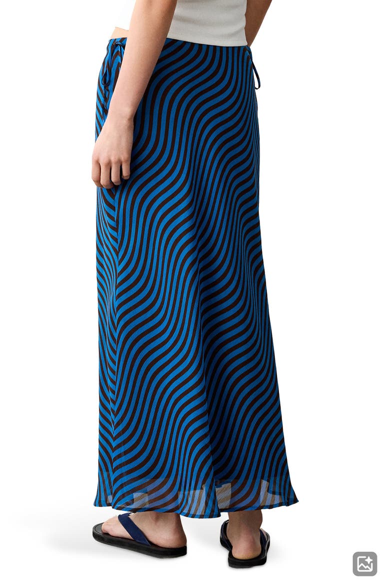 Wave Print Midi Skirt, Alternate, color, VIBRANT BLUE
