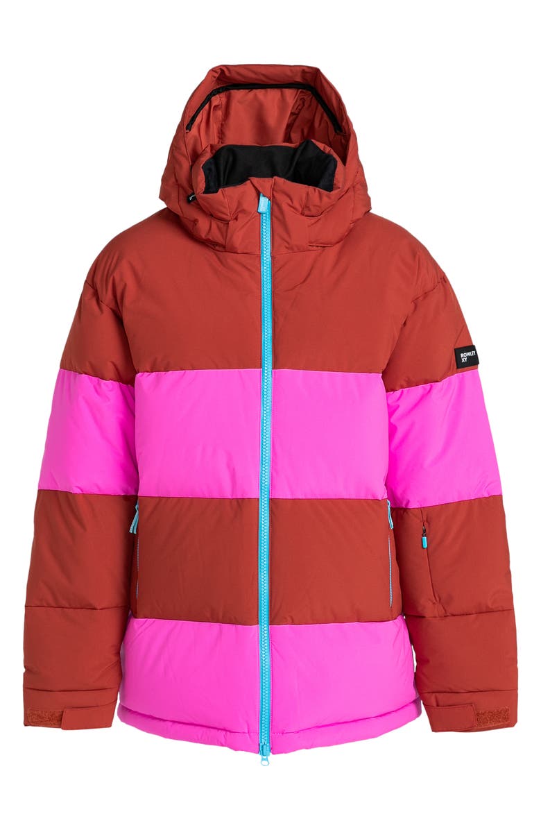 Roxy x Rowley Colorblock Hooded Puffer Jacket, Alternate, color, 