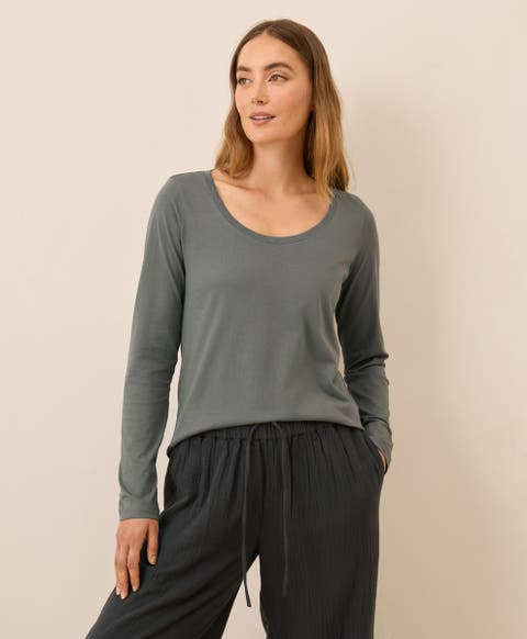 Organic Cotton Softspun Long Sleeve Scoop Neck Tee