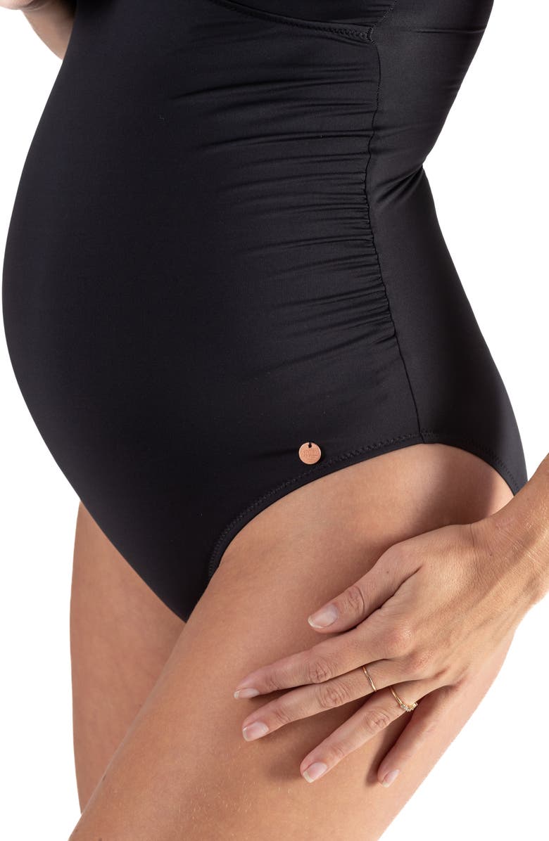 Cache Coeur Cuba Maternity One-Piece Swimsuit, Alternate, color, 