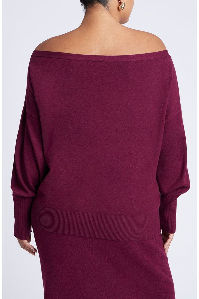 Slouchy Sweater, Alternate, color, BURGUNDY