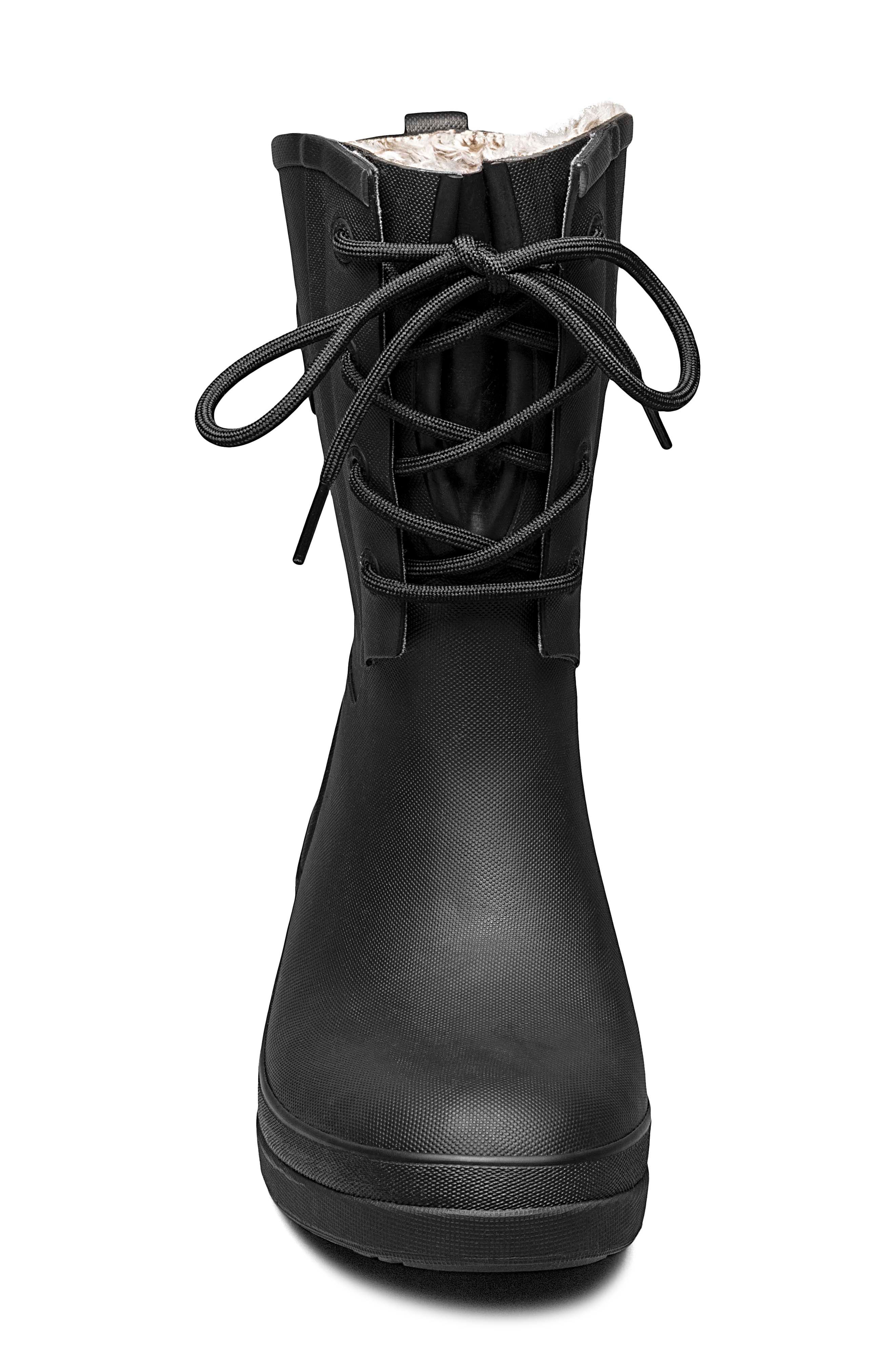 Bogs Amanda II Lace-Up Waterproof Boot, Alternate, color, Black