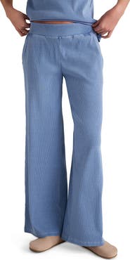 Haven Well Within Organic Cotton Rib Knit Wide Leg Pants
