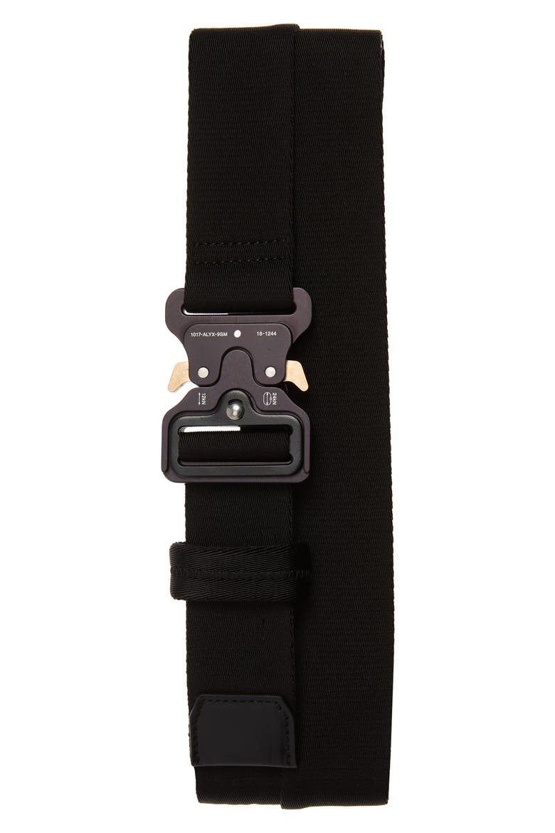 Logo Jacquard Roller Coaster Belt, Main, color, BLACK