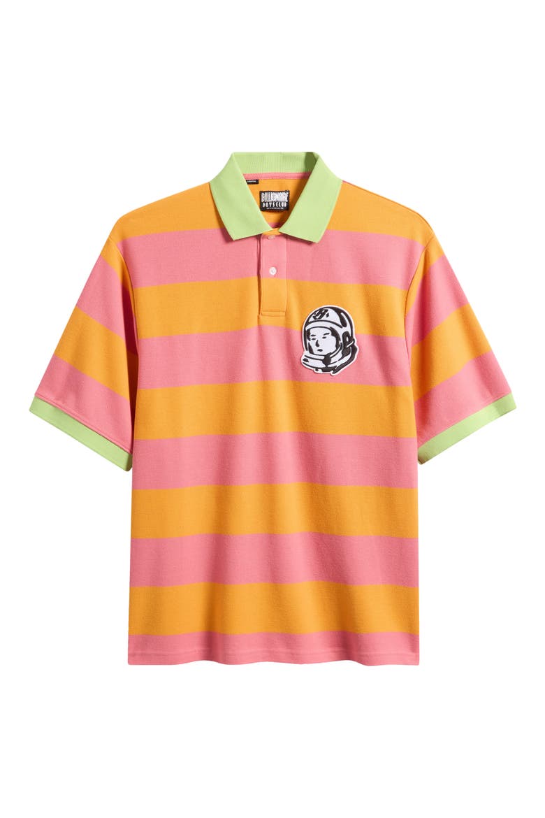 BB Tribeca Stripe Cotton Piqué Polo, Alternate, color, DESERT ROSE