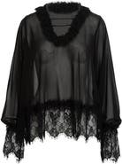 Gizia Lace Detail Long Sleeve Chiffon Blouse