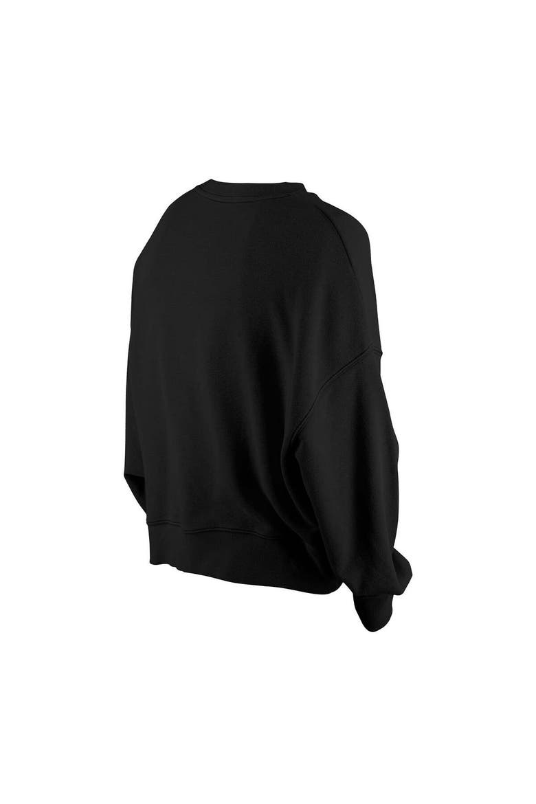 Women's New Era Black New York Liberty Oversized Mineral Wash Sweatshirt, Alternate, color, Black