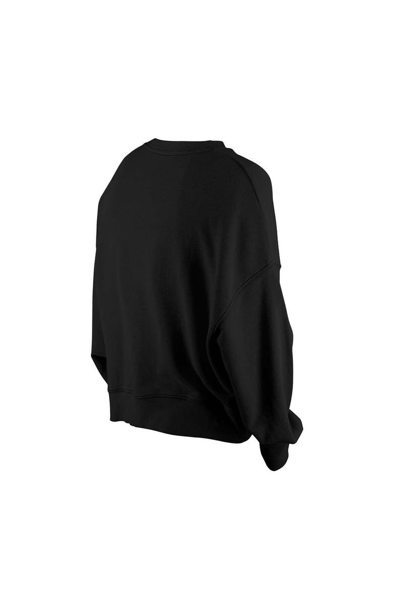 New Era Women's New Era Black New York Liberty Oversized Mineral Wash Sweatshirt, Alternate, color, Black