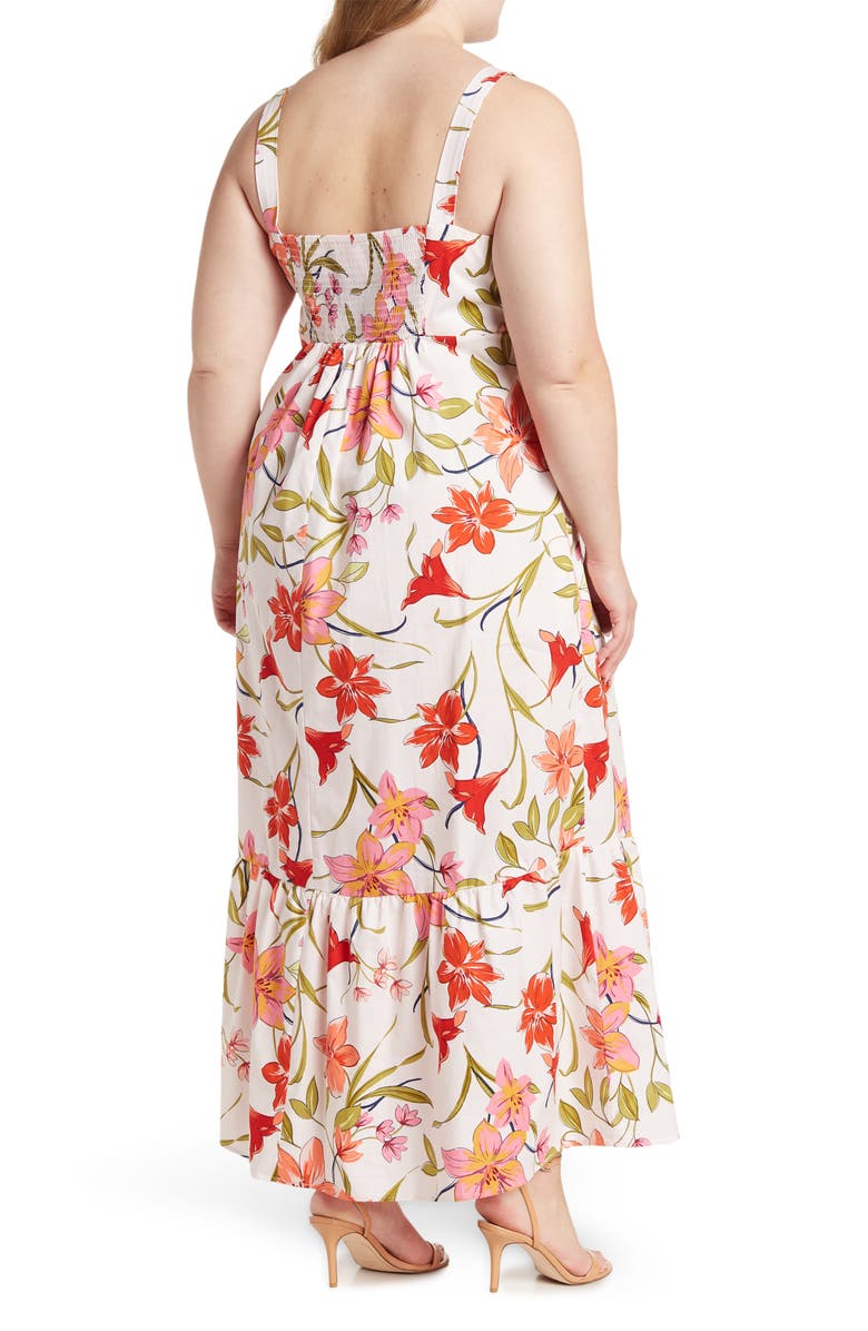 London Times Lily Fest Floral Print Maxi Dress, Alternate, color, 