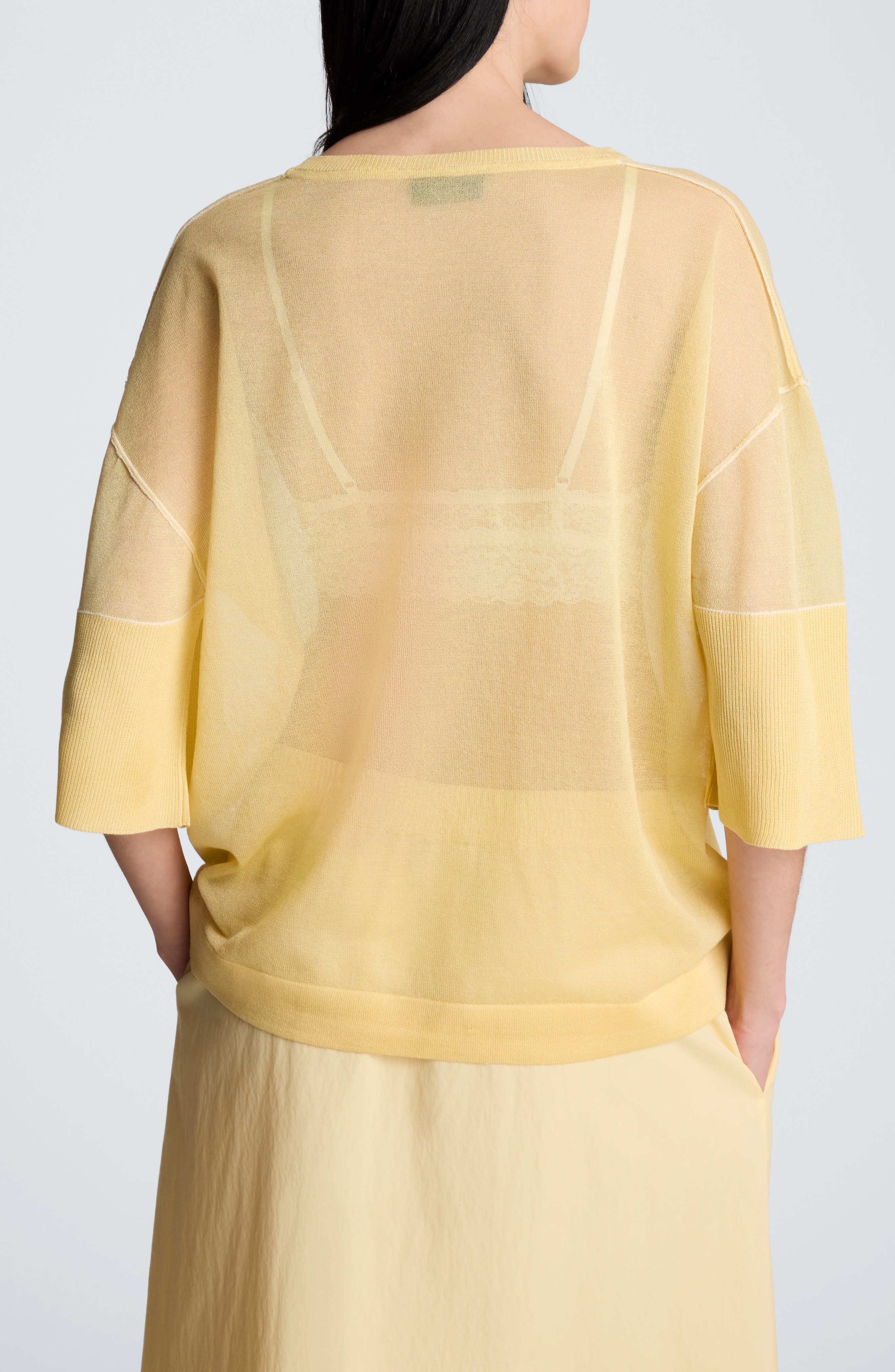 Semisheer Crewneck Sweater - image 2