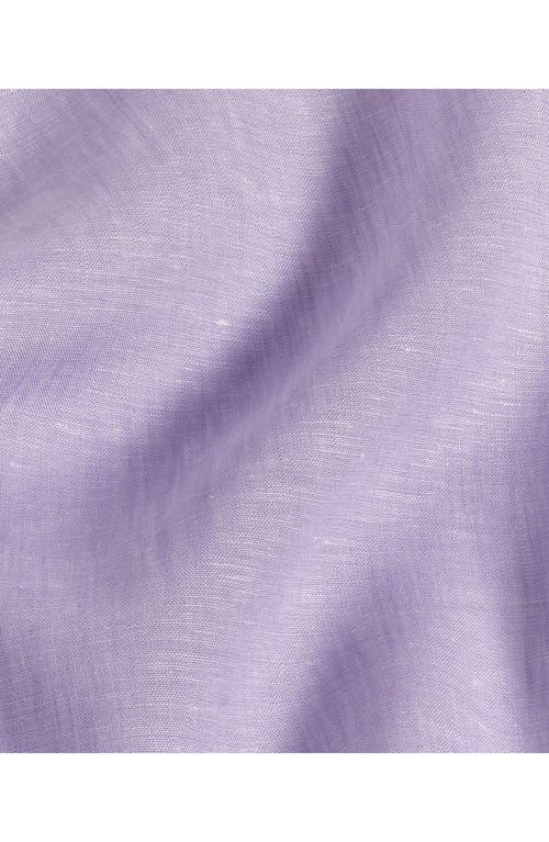 David Donahue Trim Fit Linen Solid Dress Shirt