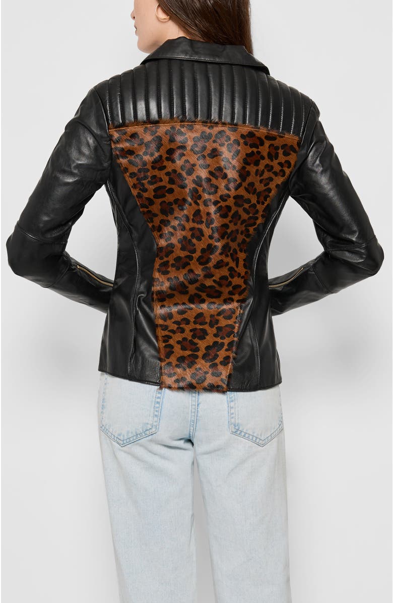 AS by DF Lou Perfecto Leather Jacket, Alternate, color, 