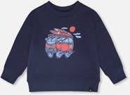 Deux par Deux Long Sleeve Graphic French Terry Sweatshirt