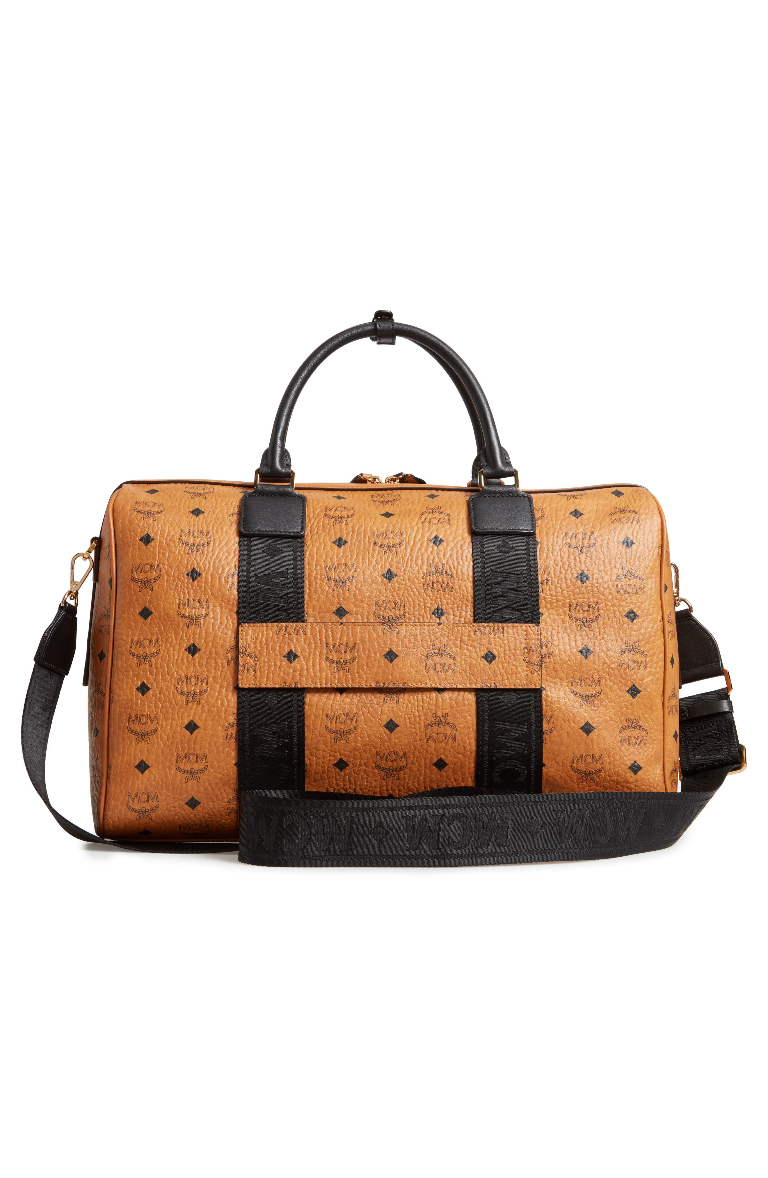 MCM Traveler Visetos Duffle Bag, Alternate, color, 