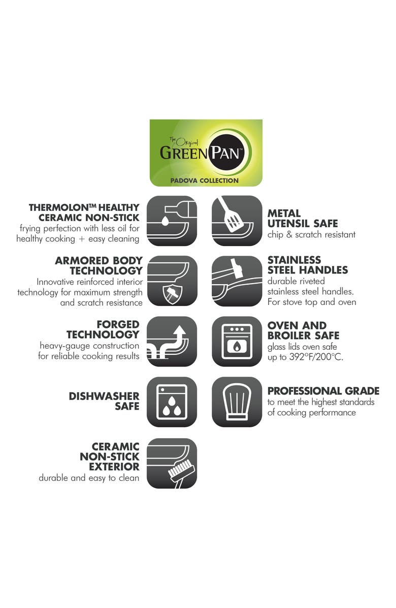 GreenPan Valencia 4 1/2-Quart Anodized Aluminum Ceramic Nonstick Sauté Pan with Glass Lid, Alternate, color,