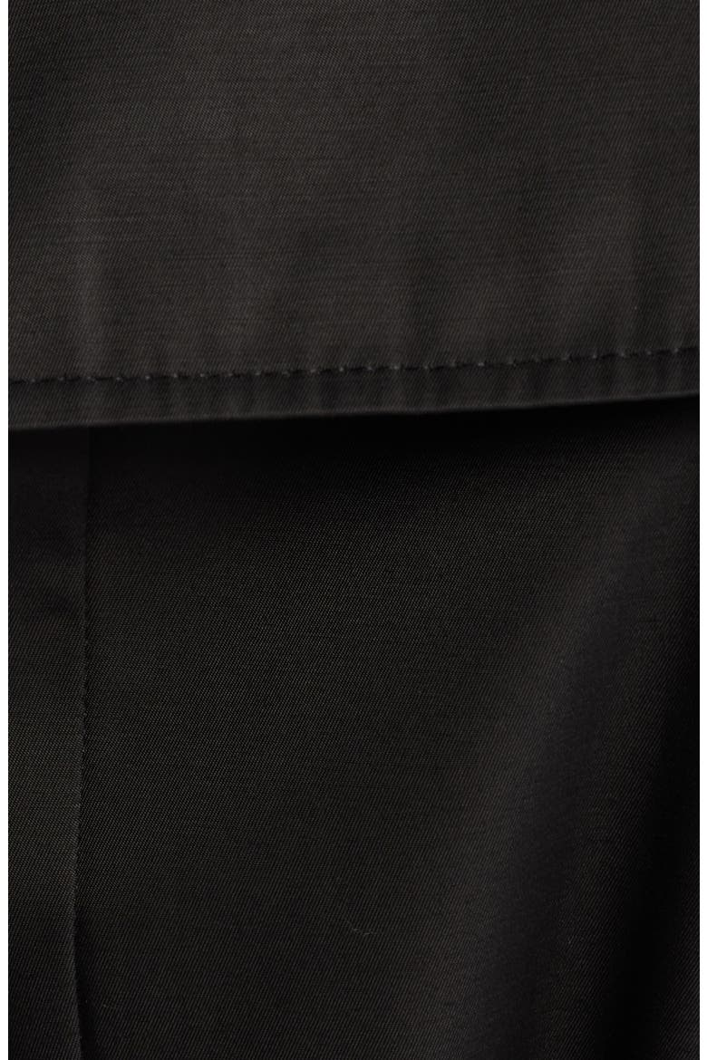 Water Resistant Cotton Blend Coat with Removable Hood, Alternate, color, BLACK