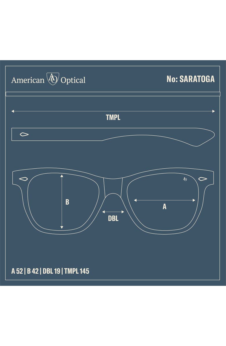 American Optical Saratoga 54mm Square Nylon Polarized, Alternate, color, Black - Polarized